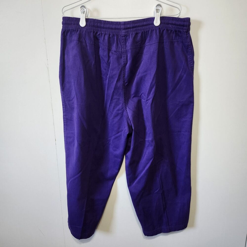 Get Lucky USA Red Hat Society Purple Shirt Capri Set L Embroidered Cotton VTG - Picture 8 of 16